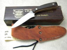 Schrade Old Timer USA 154 OT Sharp Finger Fixed Blade Knife w/Leather Sheath NIB