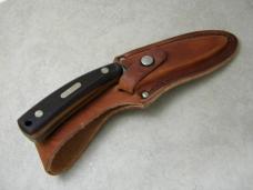 Schrade Old Timer USA 154 OT Sharp Finger Fixed Blade Knife w/Leather Sheath NIB