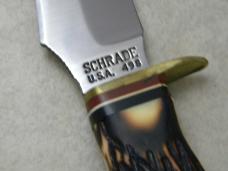 Schrade USA 498 49ers Fixed Blade Knife w/Leather Sheath NIB