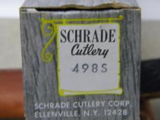 Schrade USA 498 49ers Fixed Blade Knife w/Leather Sheath NIB