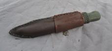 Sailor Fixed Blade Old Rich.Abr.Herder Solingen Germany 9 1/2" OAL Leather Sheath
