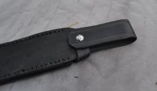 American Alligator Black Sheath New Made And Sewn In The USA Fits 8" Blade Belt Loop