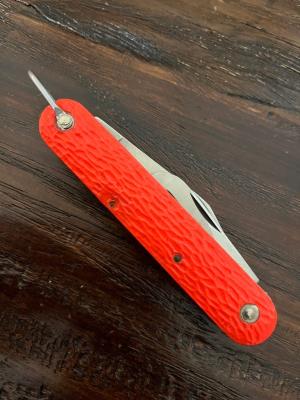 VINTAGE ORANGE CAMILLUS MC-1 PARATROOPER POCKET KNIFE