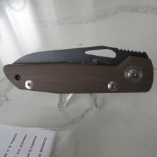 This is the Viper Cutlery Free, has Brown G10 handles and the steel is D2.  
