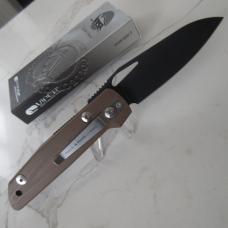 This is the Viper Cutlery Free, has Brown G10 handles and the steel is D2.  