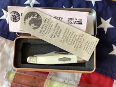 Bear & Son Stockman w/ Sweet Ivory Handles in Orig Tin +Paper work -NOS