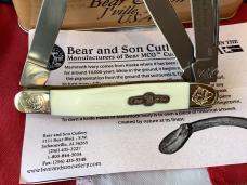 Bear & Son Stockman w/ Sweet Ivory Handles in Orig Tin +Paper work -NOS
