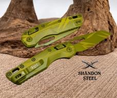 Microtech MSI RAM-LOK Manual Folder Cerakote Green Bamboo Aluminum Handle M390