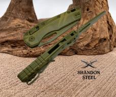 Microtech MSI RAM-LOK Manual Folder Cerakote Green Bamboo Aluminum Handle M390