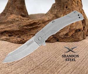 Kershaw Husker Framelock AO Stonewash Folding 8Cr13MoV Pocket Knife 1380WMX