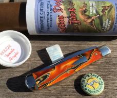 Great Eastern Cutlery 488224 Slim Dog Jack Tomato Acrylic 2 Blade Trapper