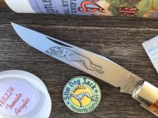 Great Eastern Cutlery 488224 Slim Dog Jack Tomato Acrylic 2 Blade Trapper
