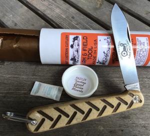   Great Eastern Cutlery Farm & Field 962125 Tractor Knife Traction Jig Muslin Micarta Great Eastern 