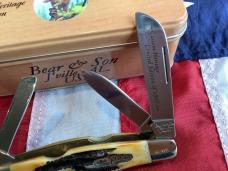 Bear & Son 4+” Congress w/ Great Bone Stag Handles in Orig Tin -NOS