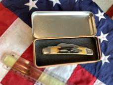 Bear & Son 4+” Congress w/ Great Bone Stag Handles in Orig Tin -NOS