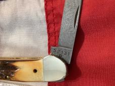 Case xx 1996 Canoe (52131D) w/ Damascus Blades & Great Wide Stag Handles -NOS & M/NM