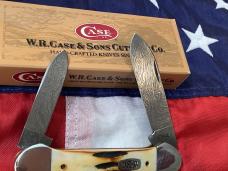 Case xx 1996 Canoe (52131D) w/ Damascus Blades & Great Wide Stag Handles -NOS & M/NM