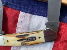 Case xx 1996 Canoe (52131D) w/ Damascus Blades & Great Wide Stag Handles -NOS & M/NM