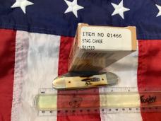 Case xx 1996 Canoe (52131D) w/ Damascus Blades & Great Wide Stag Handles -NOS & M/NM