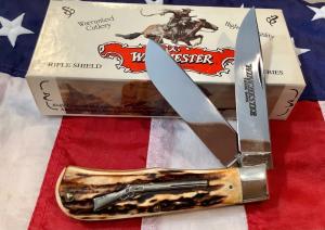 1994 Winchester xLarge Mountain Man Trapper (Mdl#28013 1/2) w/ Super Slab Stag Handles -NOS