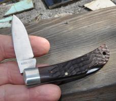 Case XX USA2 Dot 3 5/8" Closed factory Mint Jigged Brown Wood Handle Lanyard Hole Drop PointStainles