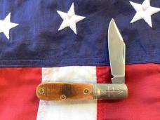 Russell Barlow Pocket Knife w/ Great Brown Bone Handles -NOS