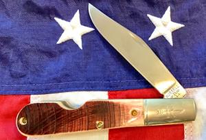 Russell Heavy Large Daddy Barlow Pocket Knife w/ Great Brown Bone Handles -NOS