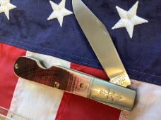 Russell Heavy Large Daddy Barlow Pocket Knife w/ Great Brown Bone Handles -NOS