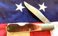 Russell Heavy Large Daddy Barlow Pocket Knife w/ Great Brown Bone Handles -NOS