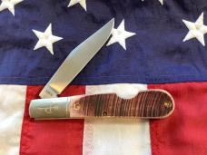 Russell Heavy Large Daddy Barlow Pocket Knife w/ Great Brown Bone Handles -NOS