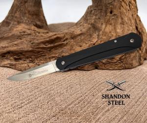 Columbia A3263 Front Flipper Folding Knife Drop Point Black G10 Handle (2)