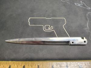 Bayo Blade for 13 inch Stilletto Marked Maniago Italy for Parts Repair 