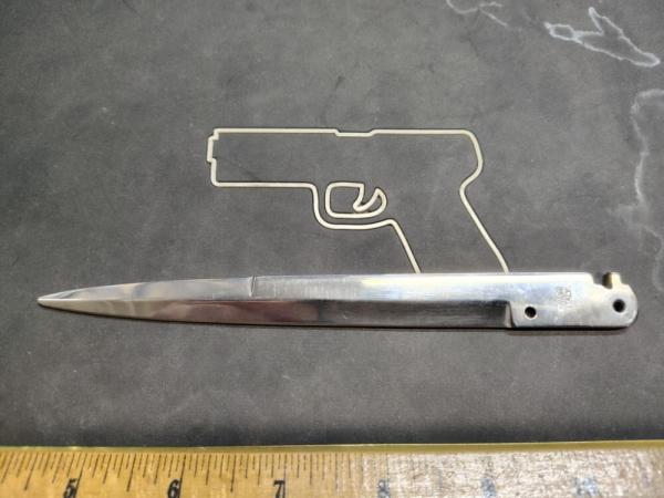Bayo Blade for 13 inch Stilletto Marked Maniago Italy for Parts Repair 