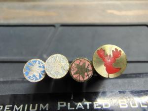 Lot of Mosaic Pins For Knifemaking-Texas Red White and Blue-Deer or Browning Logo