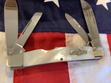 Bear & Son 4” Congress w/ Flashy Mother of Pearl Handles in Orig Tin -NOS