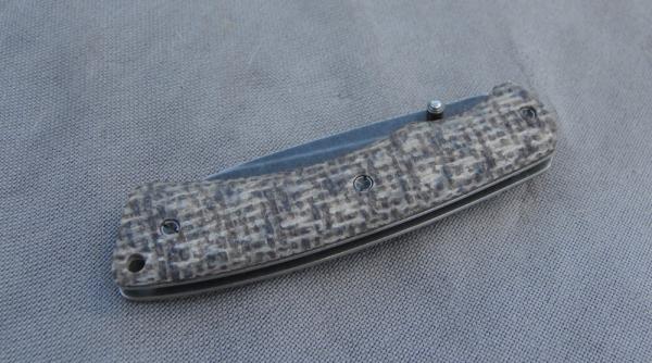 Browning Model 6512 Burlap Micarta Greenish Mint 1/2 Serrated Stone Washed Blade Pocket Clip 