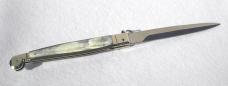 AGA CAMPOLIN 12" SICILIANO FIGHTING KNIFE RING PULL BEAUTIFUL HORN SCALES - 4 MM BLADE N/S BOLSTERS