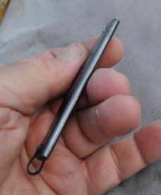 Douk-Douk Gun Metal 3 1/2" Closed Bail Mint Made In France Clip Point Tight Loud Snap Both Ways