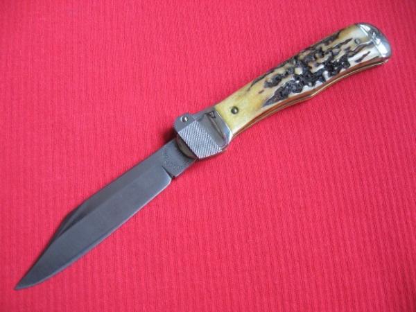 Vintage JAEGER BROS. Stag AERIAL Switchblade Knife