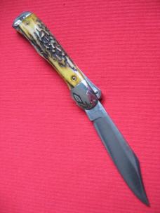 Vintage JAEGER BROS. Stag AERIAL Switchblade Knife