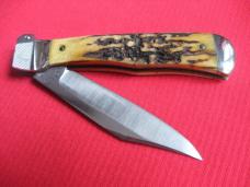 Vintage JAEGER BROS. Stag AERIAL Switchblade Knife