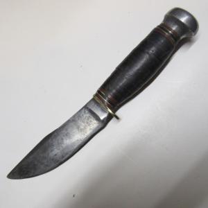 VTG MARBLE'S Gladstone Mi. PAT'D 1916 FIXED BLADE KNIFE Aluminum POMMEL Woodcraft