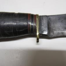 VTG MARBLE'S Gladstone Mi. PAT'D 1916 FIXED BLADE KNIFE Aluminum POMMEL Woodcraft