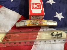 J A Henckels Congress Knife w/ Great Stag Handles - NOS in Replacement Box