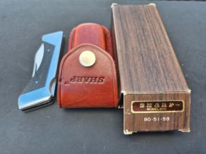 4 1/4" Vintage SHARP Model 200 Lockback Folding Hunter Knife, 1970's