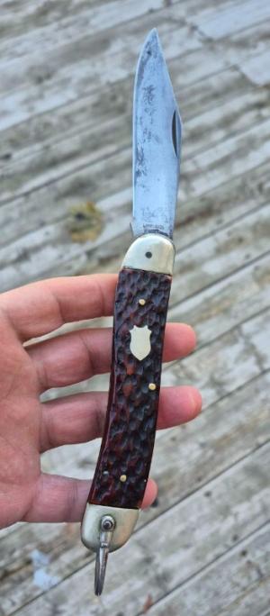 5" Rare Big Lamplough 62 Hunter Knife, Solingen Germany