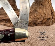CASE XX USA 1970 10 DOT RED JIGGED BONE 3 BLADE STOCKMAN KNIFE CARBON STEEL (10)
