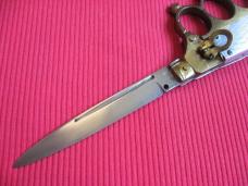 Unique German Leverlock Brass Knuckle Switchblade Knife
