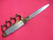 Unique German Leverlock Brass Knuckle Switchblade Knife