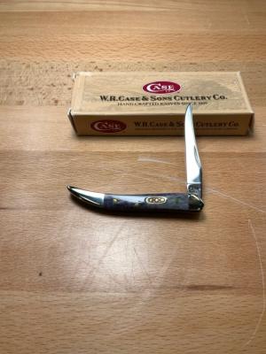 Case XX USA SS PA 610096 1998 2 Dot Purple Apaloosa Smooth Bone Texas Toothpick FREE Shipping